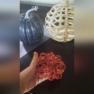 Set Of 3 Pumpkin Decor